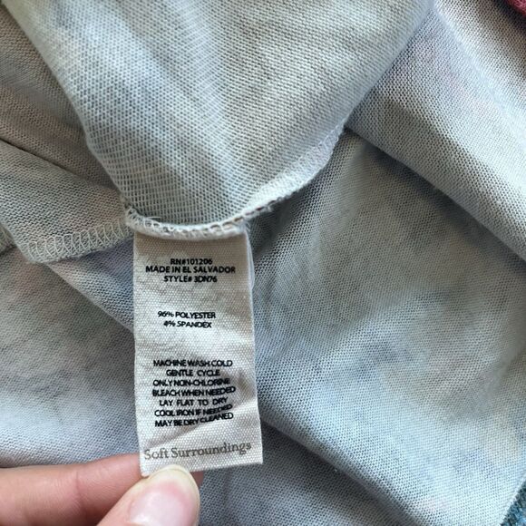 Soft Surroundings Women's Top Size Petite Small Impasto Tunic Top Abstract Artsy - Picture 14 of 16